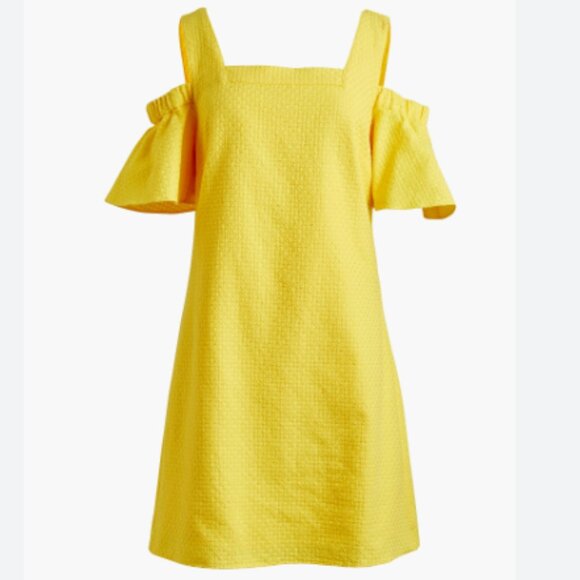 J. Crew Yellow Off The Shoulder Dress - XS - Picture 1 of 5